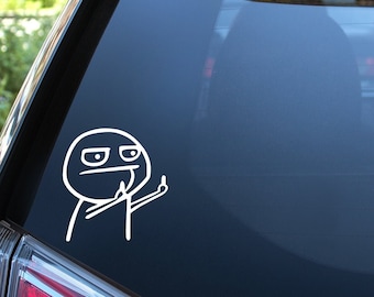 Flip off guy Vinyl Decal