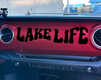 Lake life offroad suv dash decal