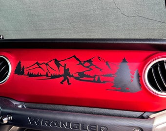 Bigfoot Mountains offroad suv dash decal