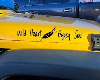 Wild Heart Gypsy Soul SUV hood decal *SET OF 2*