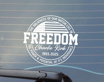 FREEDOM Vinyl Decal Kirk memorial
