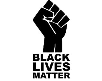 BLM Black Lives Matter fist vinyl decal