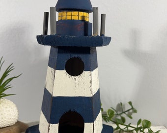 LIGHTHOUSE; Beach Decor; Nautical Decor; Tiered Tray Decor