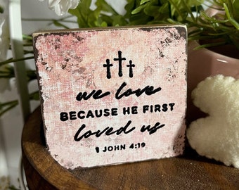 CHRISTIAN DECOR; BIBLE Verse Decor; Christian Tiered Tray; Christian Decor; Christian Tiered Tray; Gift For Her