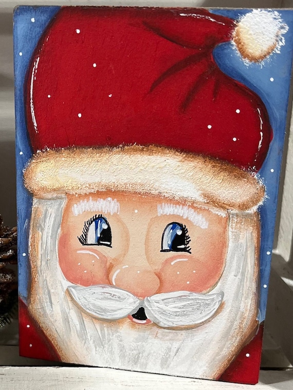 VINTAGE SANTA; Tiered Tray Decor; Santa Decor; Vintage Decor; Primitive Christmas; Christmas Decor