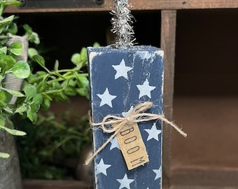 4TH of JULY Tiered Tray Decor; Patriotic Tiered Tray Decor; Fourth of July Tiered Tray Decor; Wooden FIREWORK; Farmhouse Decor;