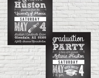 Convocatoria/invitación de graduación doble cara