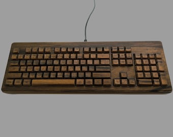 レトロスタイル木製キーボード 本体のみ 木製キーボード MK-9 レトロスタイル 素朴な工業用 ソリッド