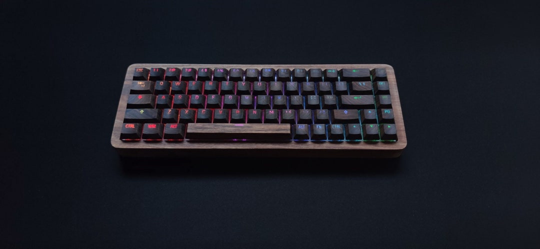 Cheapest 🥰 KBDfans Shop 65% Wooden Case Hot-swap Keyboard