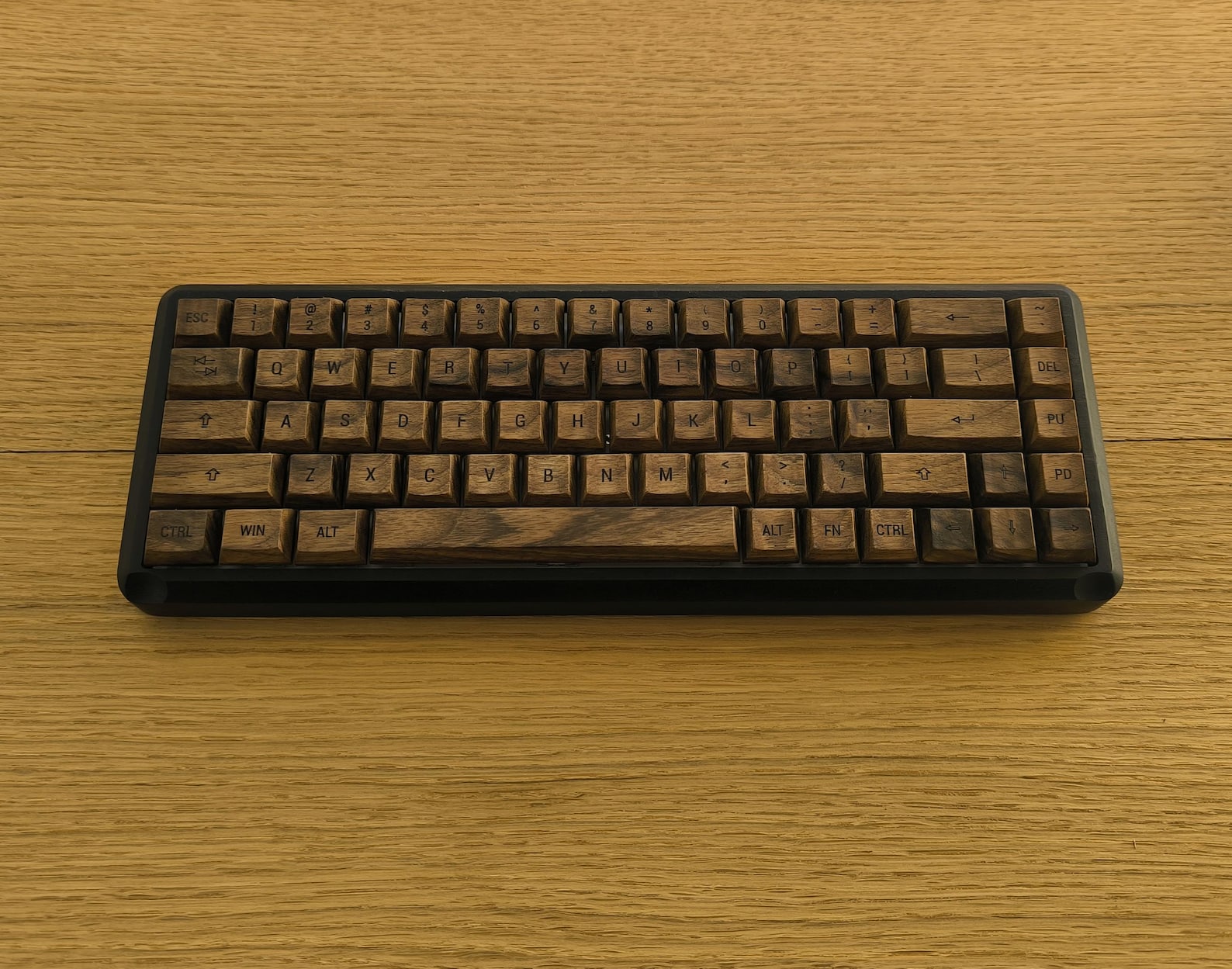 Handcrafted Walnut Wooden M12 Keyboard