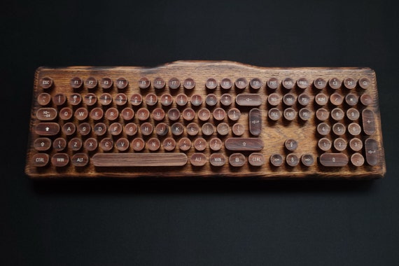 Teclas de estilo retro de teclado de madera -  México
