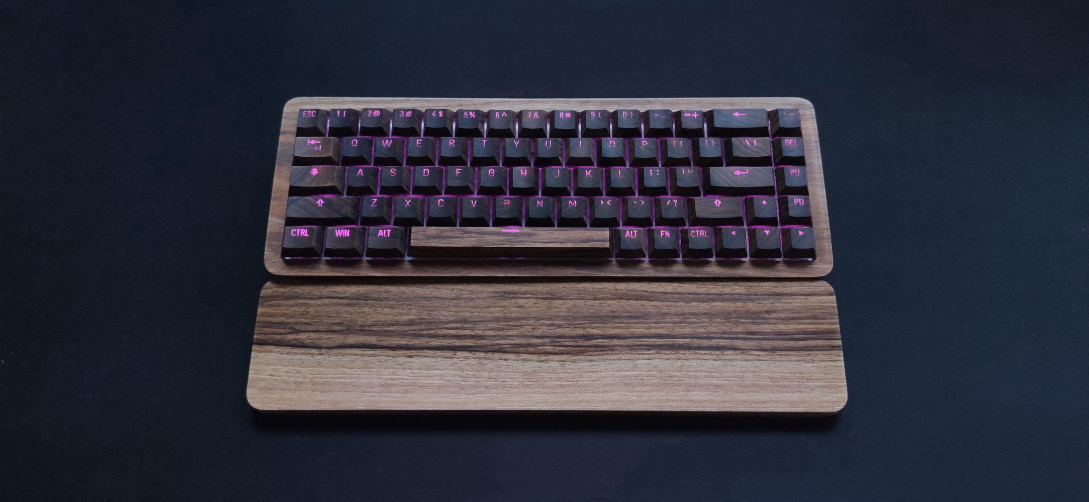 Cheapest 🥰 KBDfans Shop 65% Wooden Case Hot-swap Keyboard