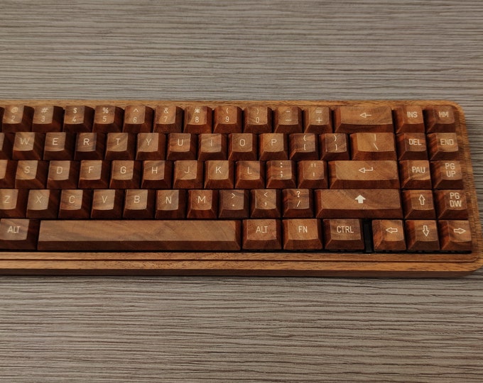 Featured listing image: Wooden Keycaps Cherry MX Switch And Stabilizers Compatible