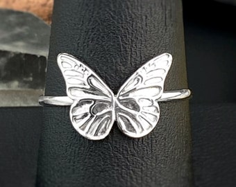 Handgefertigte Sterling Silber Schmetterling Schmuck, Fee Ring