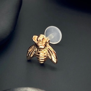 HANDMADE TO ORDER Solid Silver Bee Earrings, Gold Bee Studs, Bumble Bee Jewelry, Bee Stud, Bumble Bee Stud Earrings, Bee Stud Earrings