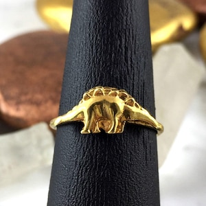 HANDMADE TO ORDER Solid Silver Stegosaurus Dinosaur Ring, Silver Stegosaurus Dinosaur Jewelry, Custom Dinosaur Ring, Gold Dinosaur Ring