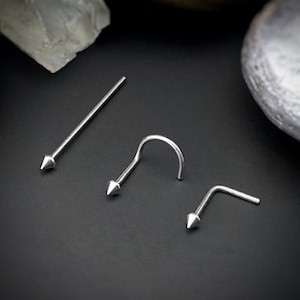 How To Nose Stud With Arrow End Spike Titanium Nose Stud, Spike