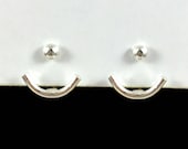 Geometric Earring Jackets, Geometric Jacket Earrings, Circle Earrings, Ball Studs, Ear Huggers, Half Circle Earrings Jackets, Dot Earrings