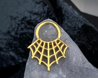 Spider Web Septum Hoop, Web jewelry, Custom Septum Ring, Septum Piercing, Spider Jewelry, Body Jewelry, Halloween, Witchy, Gothic, Edgy