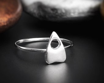 Sterling Silber Planchette Ring, Gothic Schmuck