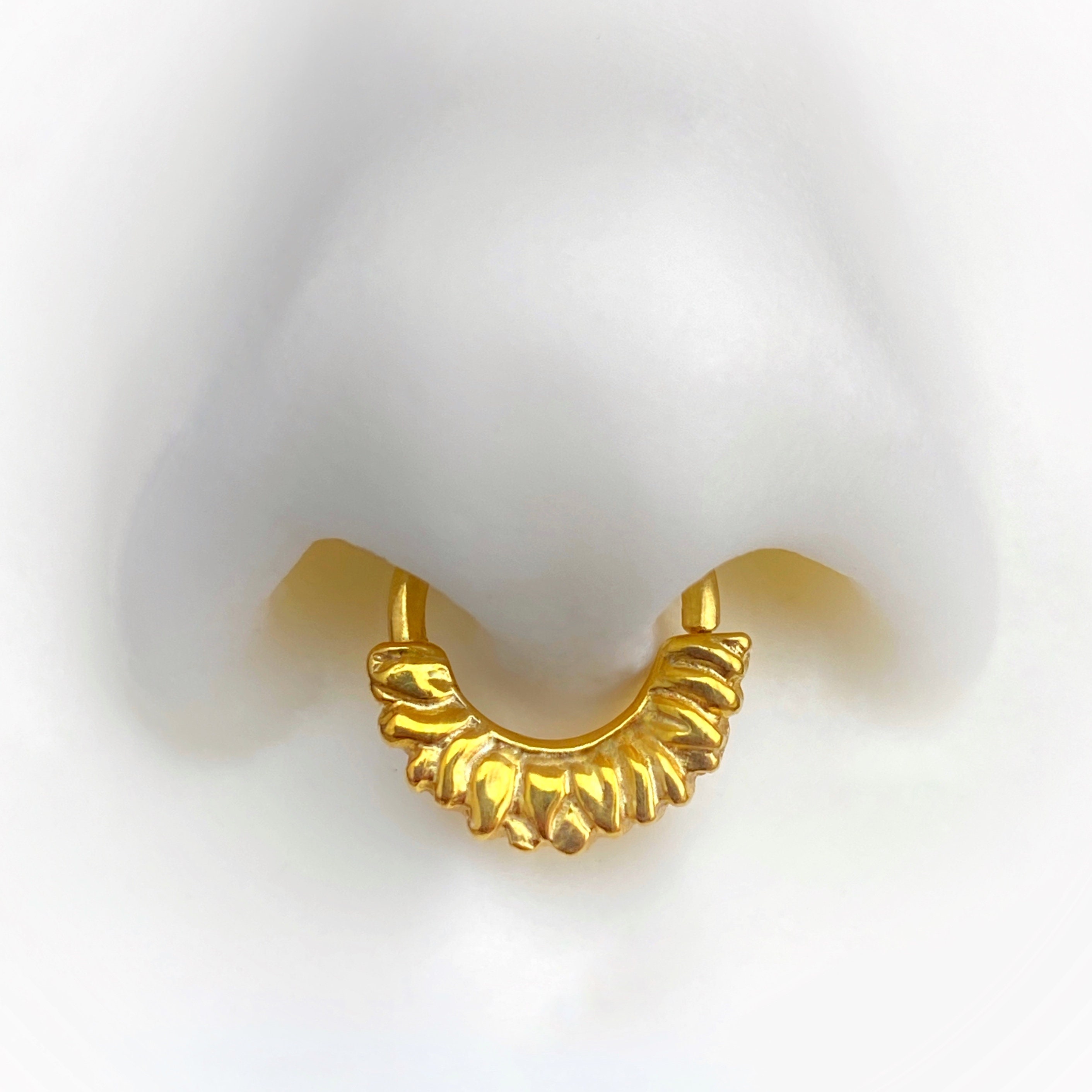 Sunflower Septum Sunflower Septum Hoop Floral Septum Ring