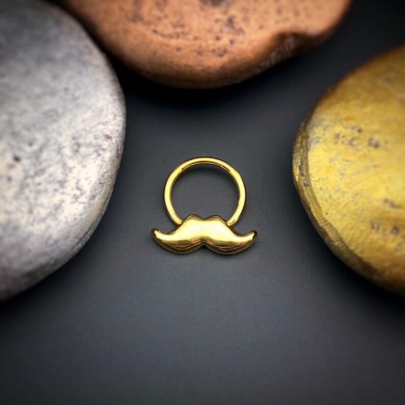 Mustache Septum Septum Hoop Septum Ring Hipster Handlebar Etsy