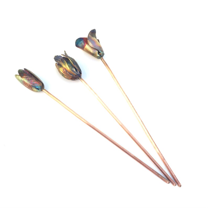 Rainbow Hair Stick Rainbow Hair Fork Rainbow Wedding Flower Accessories Hair Jewelry Rainbow Flower Hair Stick Wedding Flower Hair Pin