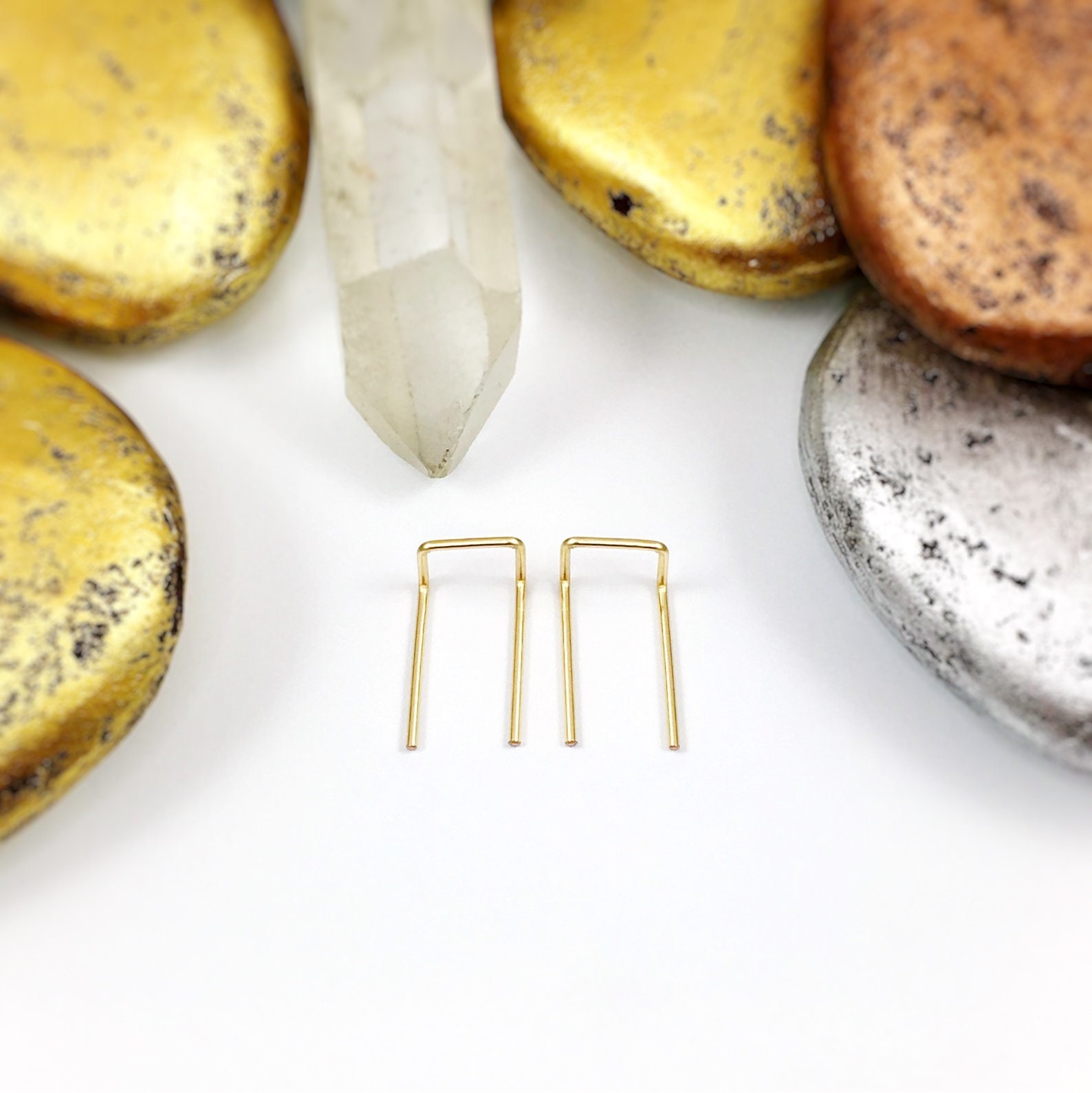 Double Piercing Threader Earrings Double Lobe Earrings Etsy Canada