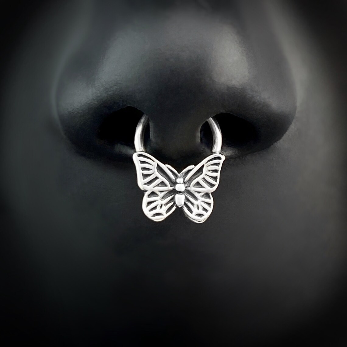 Butterfly Septum Moth Septum Hoop Butterfly Septum Jewelry Etsy