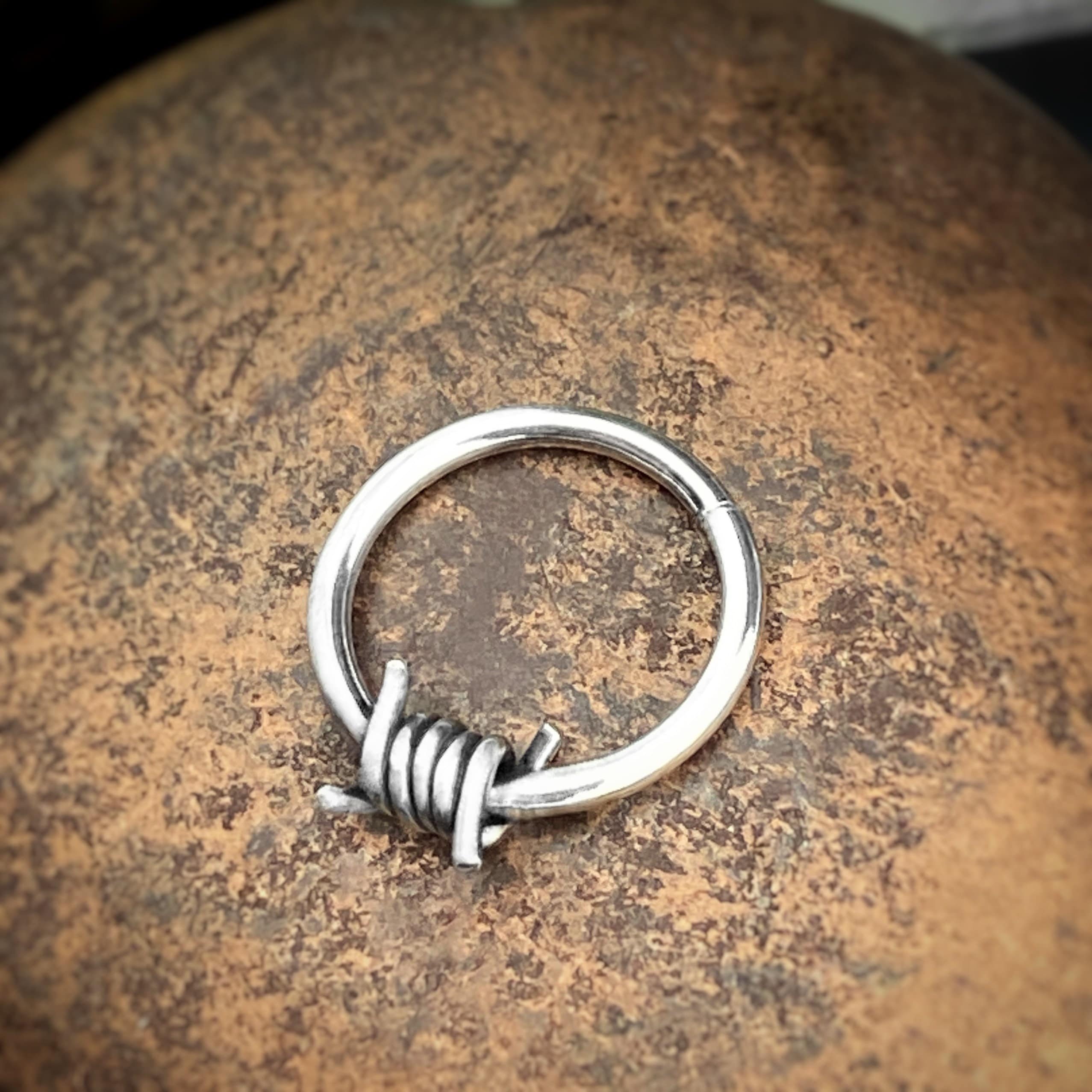 Barbed Wire Septum Septum Hoop Barbed Wire Ring Custom Septum