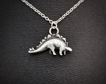 Sterling Silver Dinosaur Pendant, Stegosaurus, Dinosaur Necklace, Dino Jewelry, Stego, Stegosaurus Dinosaur, Pendant Necklace, Dainty