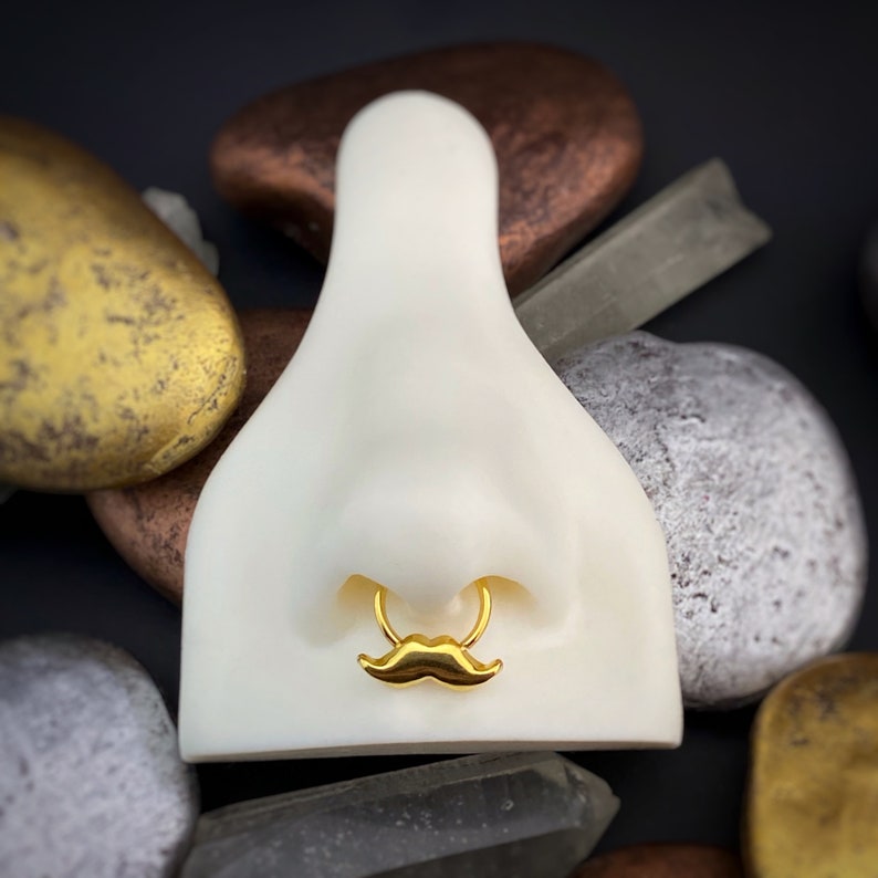 Mustache Septum Septum Hoop Septum Ring Hipster Handlebar Etsy