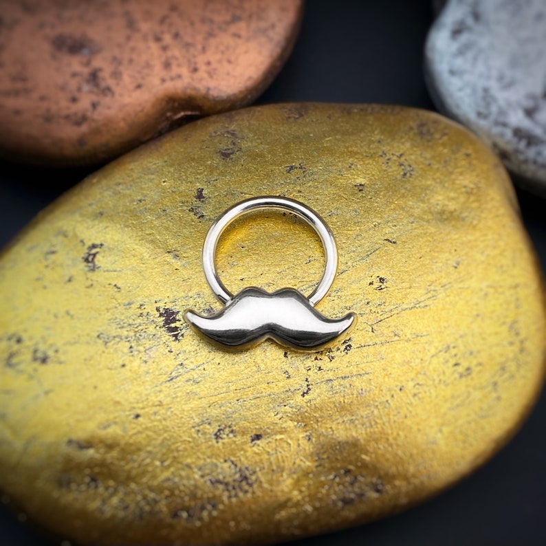 Mustache Septum Septum Hoop Septum Ring Hipster Handlebar Etsy