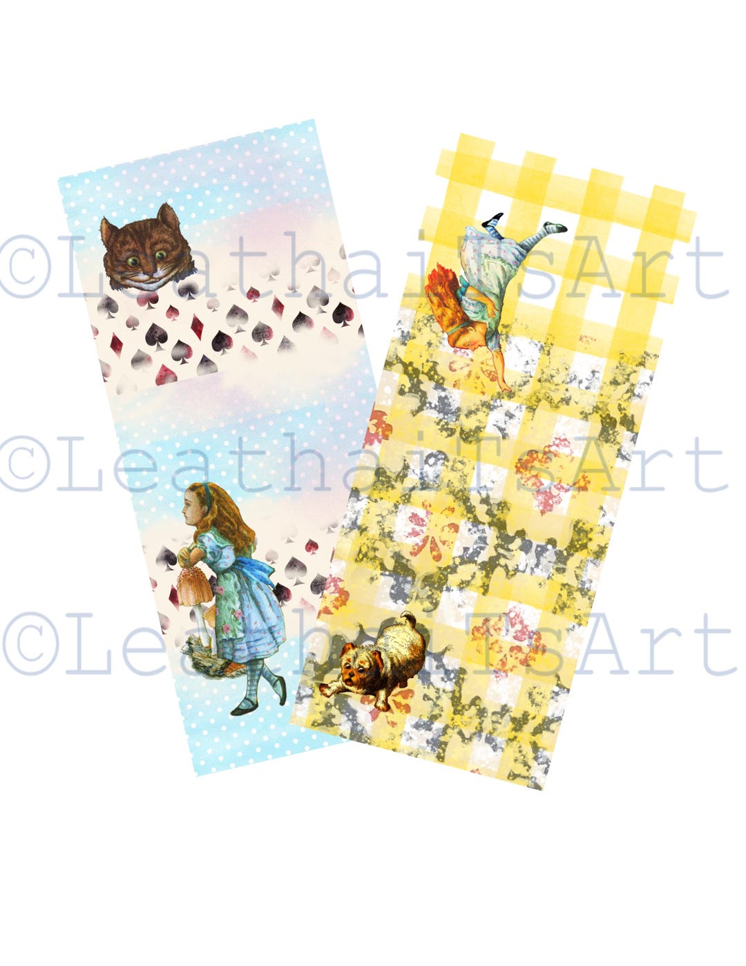 Alice in Wonderland Inspired Digital Junk Journal Book Hinge Binders ...