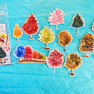 Colorful Tree Sticker Pack Beautiful Trees Sticker Pack  Weatherproof Water Resistant Tree Stickers Pack Stickers  Laptop Stickers Scrapbook