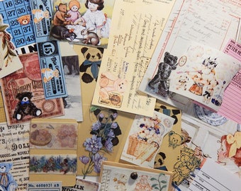 Teddy Bear Ephemera Kit/25+ Pieces of Teddy Bear/Bear Themed Ephemera/Junk Journal Ephemera Kit