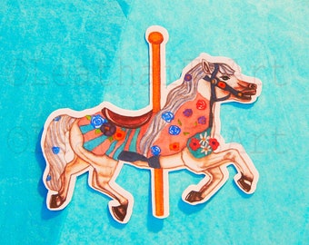 Carousel Cutting Dies Whirligig Carousel Die Cuts Horses Stencil Card Crafts DIY