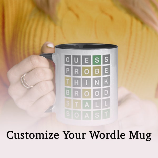 Customized Wordle Mug: Choose your own Wordle guesses!