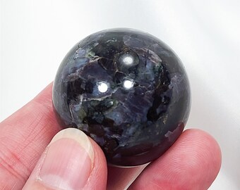 1.4 inch (36mm) Indigo Gabbro Sphere Purple & Black Crystal Ball