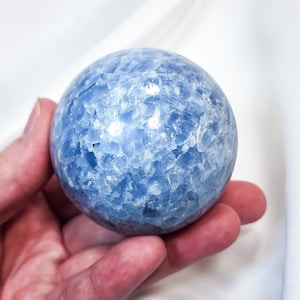 2.3 inch 59mm Blue Calcite Sphere Crystal Ball image 1