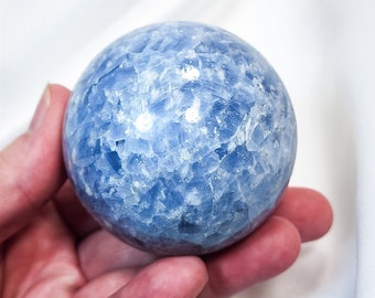 2.3 inch (59mm) Blue Calcite Sphere Crystal Ball