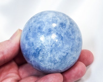 2.1 inch (53mm) Blue Calcite Sphere Crystal Ball