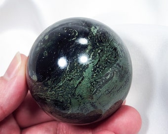 2.1 inch (54mm) Kambaba Crocodile Jasper Sphere Green & Black Crystal Ball