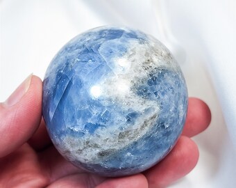 2.1 inch (54mm) Blue Calcite Sphere Crystal Ball