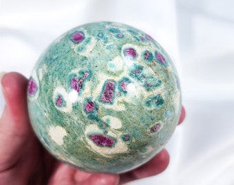 2.9" (73mm) Ruby Fuchsite Sphere Crystal Ball India