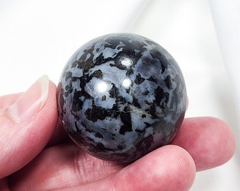 1.5 inch (38mm) Indigo Gabbro Sphere Purple & Black Crystal Ball