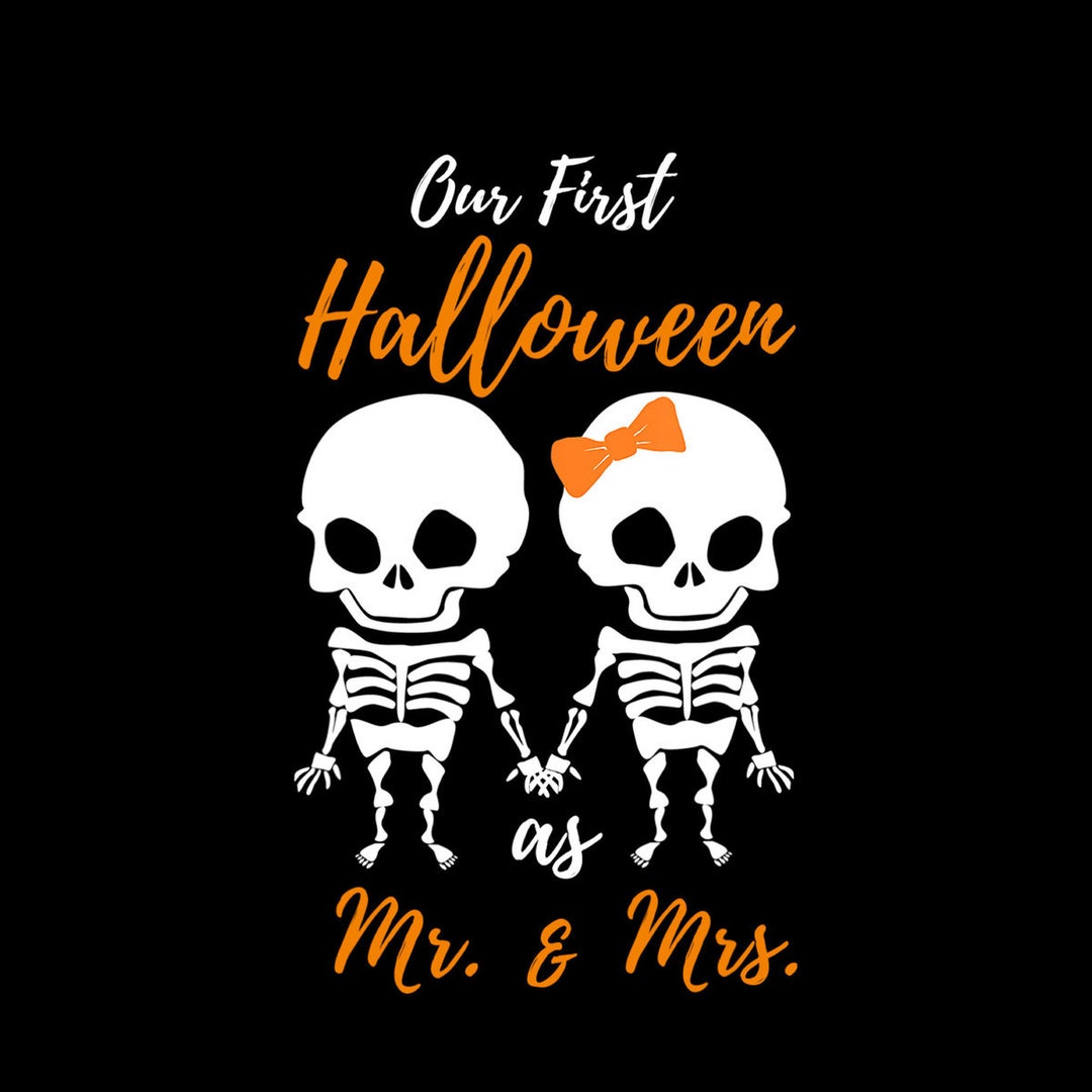 Halloween Couple Costume Newlywed Just Married Skeleton Etsy