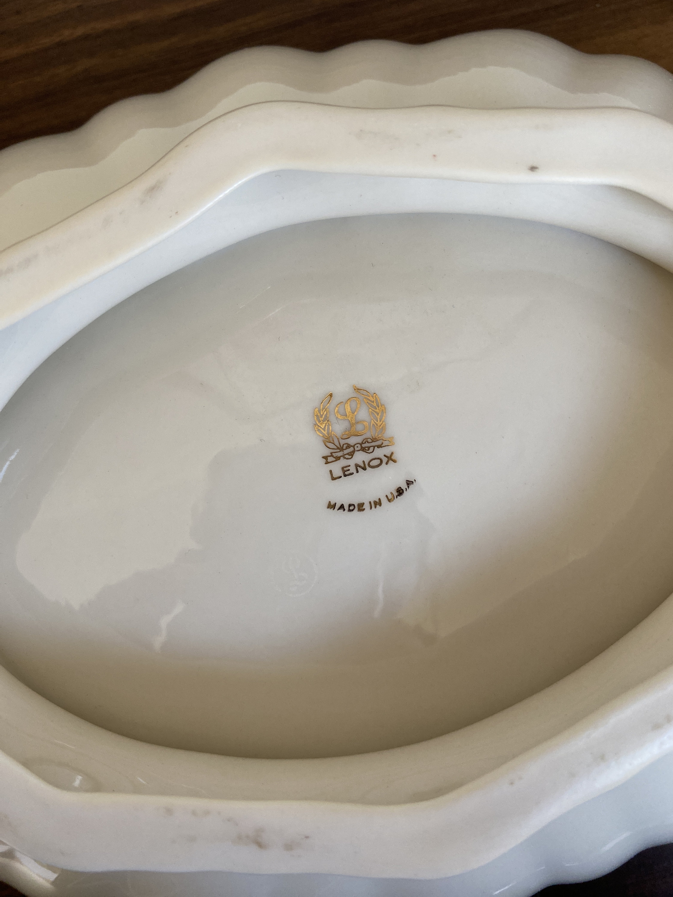 Vintage Lenox Bowl Sculptured Bowl Scalloped Centerpiece Etsy