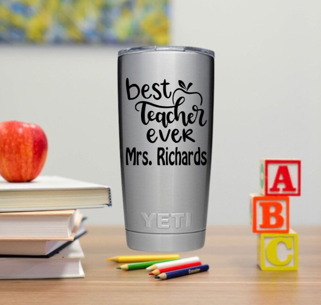 DECAL Personalized Best Teacher Ever Vinyl Decal Sticker for Hydro ...
