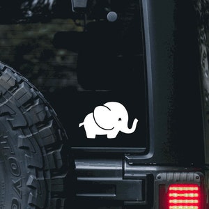 Elephant Vinyl Decal Sticker |  for hydro flask, for yeti tumbler, water bottle, tablet, phone, car window